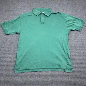 Norsport Mens Green 100% Cotton Short Sleeve Sailboat Logo Polo Shirt Size L